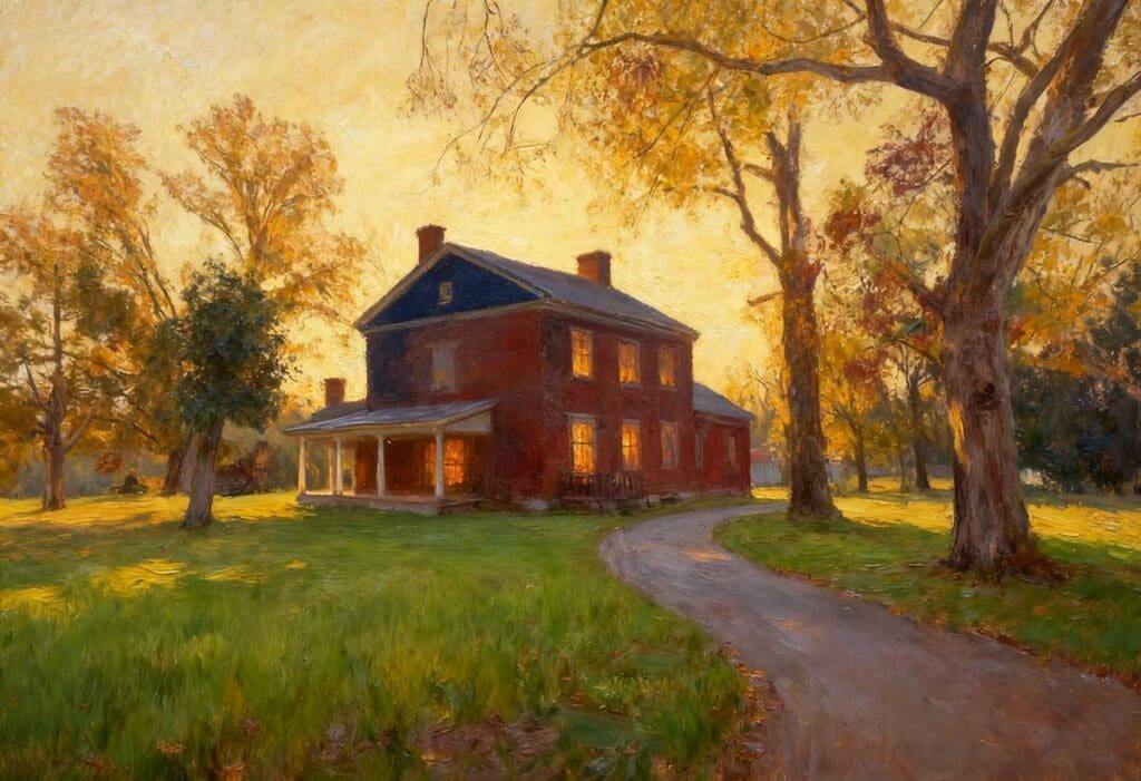 Artist's Rendering of the Bradford-Berry House